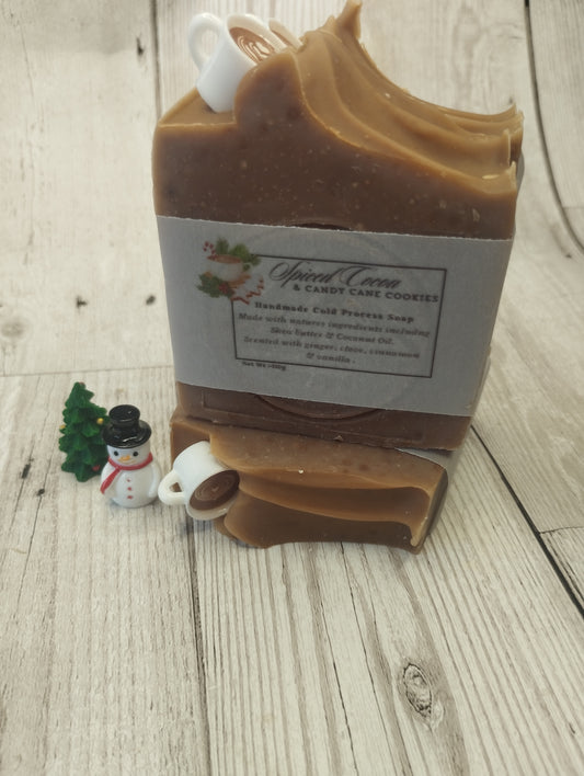 Cocoa & Candy Cane Cookie Cold Process Soap
